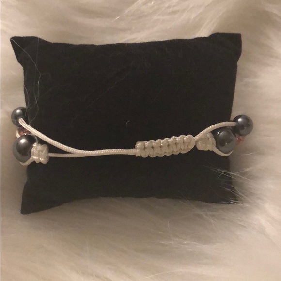 Pink Shamballa Style Macrame Bracelet - Picture 2 of 3